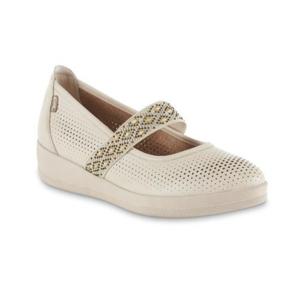 Carlo Rossetti  womens Lukas beige Mary Jane flats